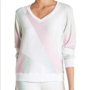 Wild fox kaleidoscope baggie beach‎ V-neck tyedye S